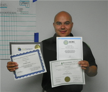 Jonathan Arcila, team member at SERVPRO of Yorba Linda / Brea